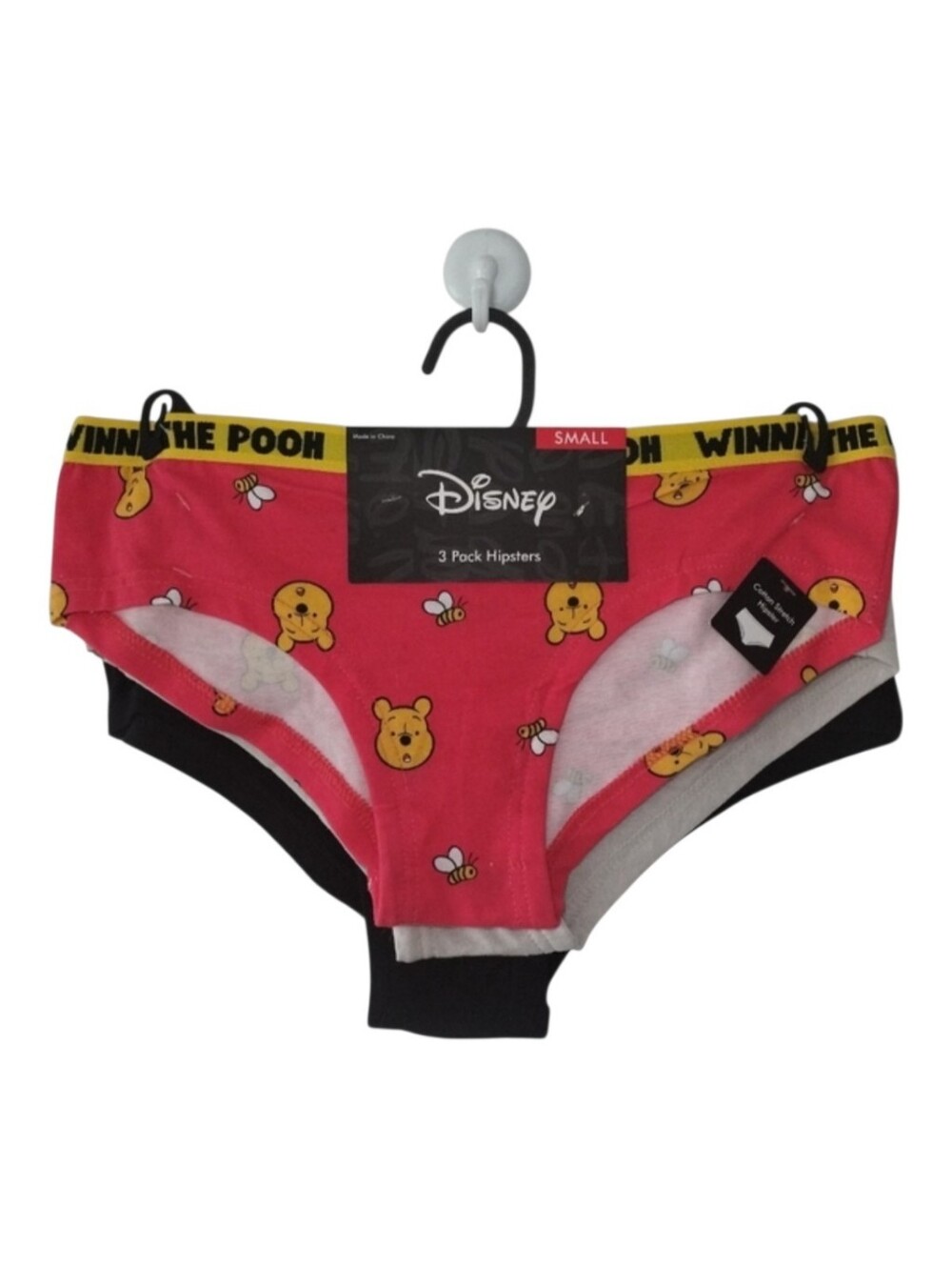 Disney Winnie the Pooh Hipster Underwear - Red, Black, Beige